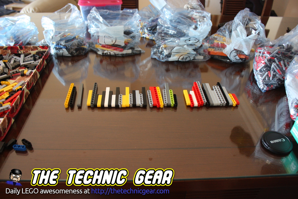 how to sort LEGO Technic parts
