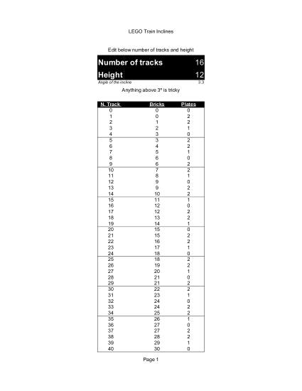 lego train track incline